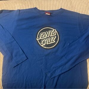 Santa Cruz  Kids Long Sleeve Tee in Blue